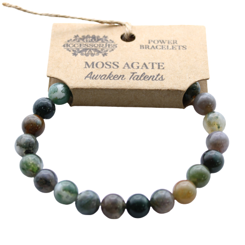 moss agate with ticket