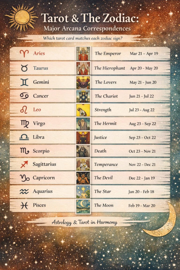 Tarot & Zodiac Infographic